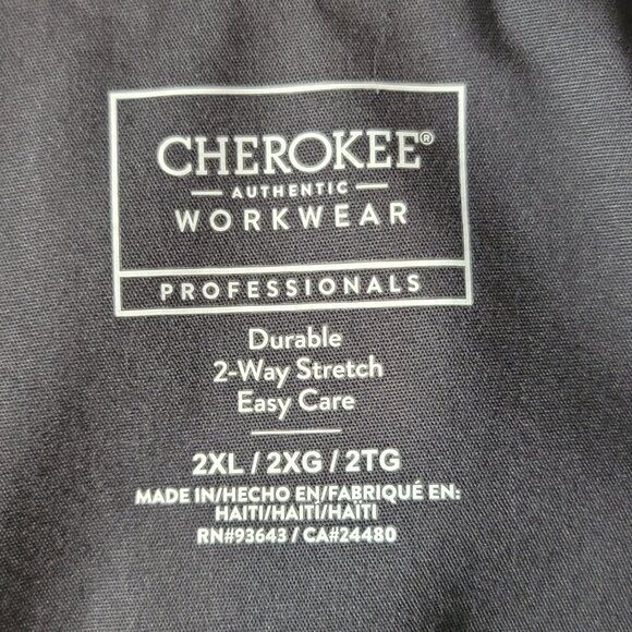Cherokee Womens Scrub Top Workwear Professionals WW655 Mock Wrap Durable Stretch - Picture 7 of 10